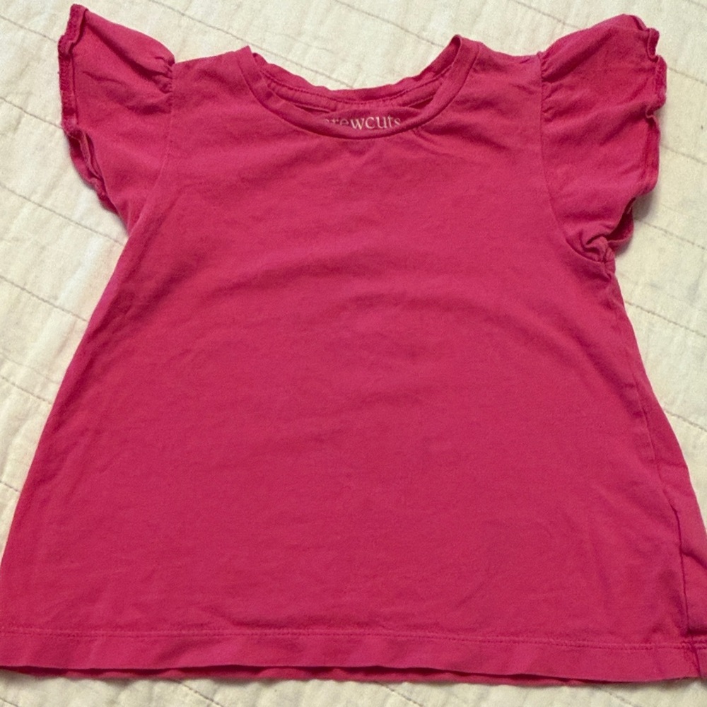 CrewCuts Flutter Sleeve Tee in Pink